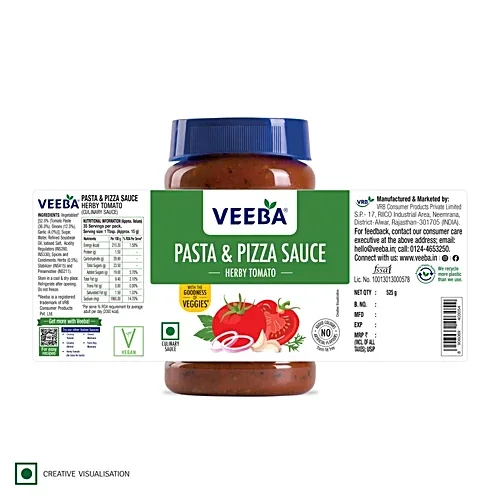 Veeba Pasta & Pizza Sauce - Herby Tomato (525 grams) image 2