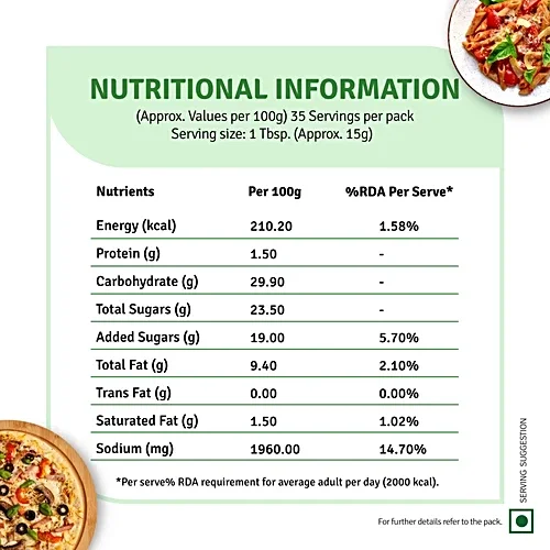Veeba Pasta & Pizza Sauce - Herby Tomato (525 grams) image 4