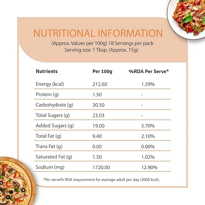 VEEBA Pasta & Pizza Sauce Herby Tomato - No Onion No Garlic, 280G image 10