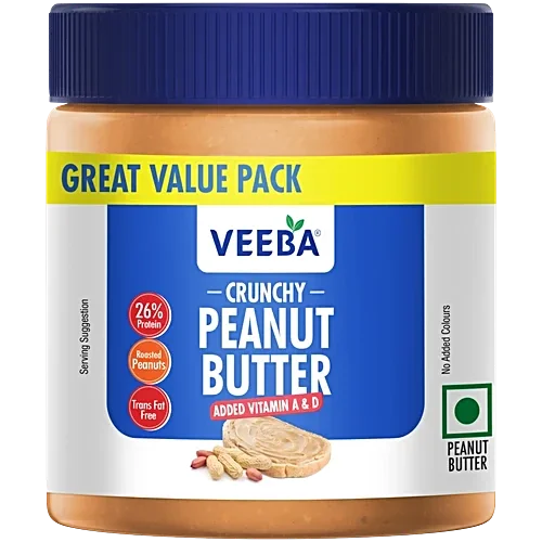 Veeba Peanut Butter Crunchy, High Protein, 320gm