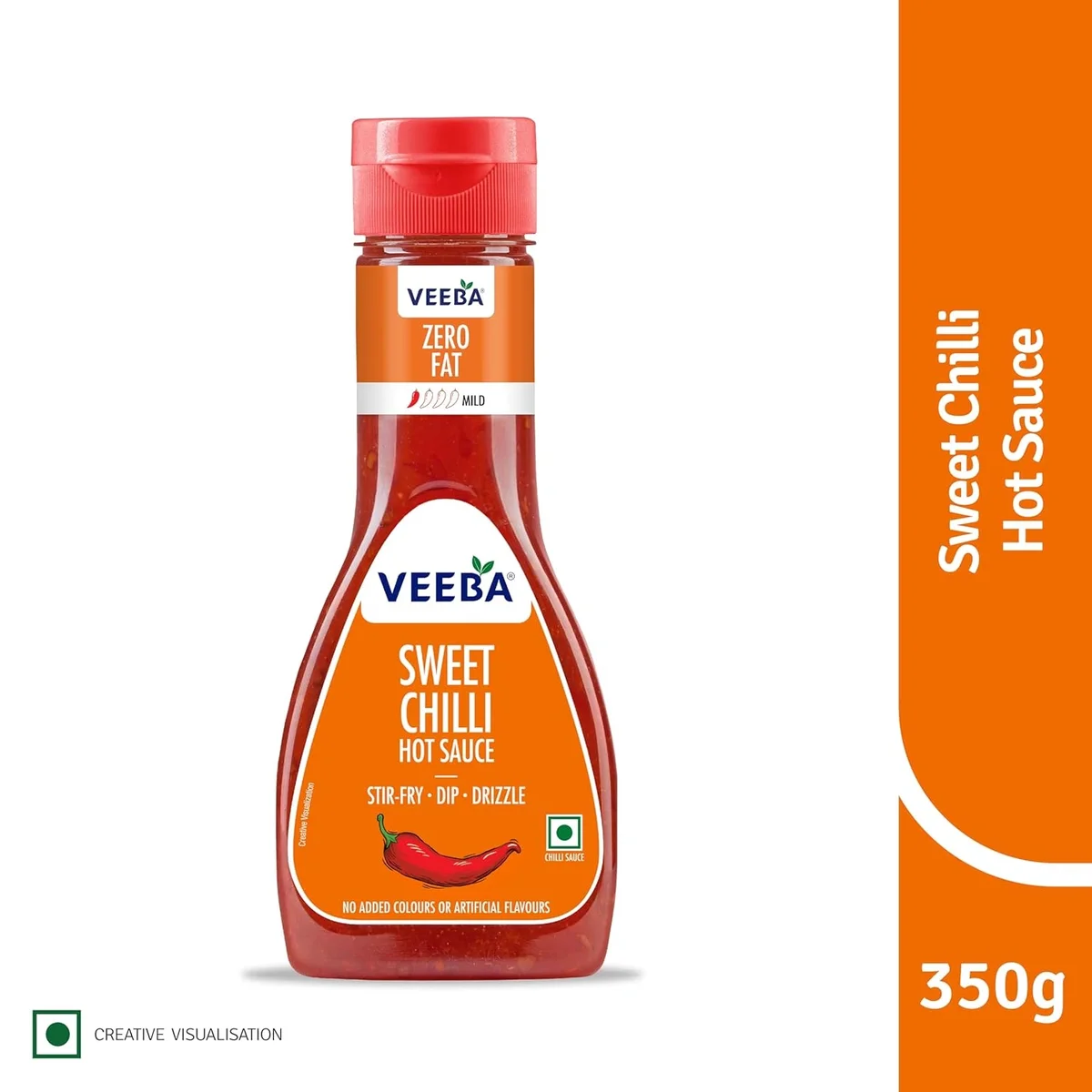Veeba Sweet Chilli Hot Sauce (350g) – Vegan, Gluten Free & Zero Fat image 4