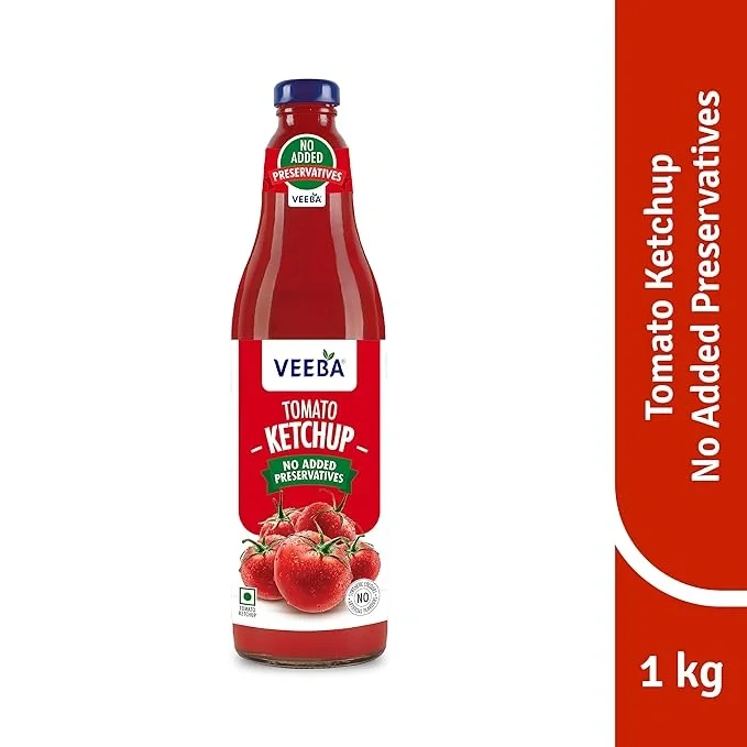 Veeba Truly Tomato Ketchup 1kg, No Added Preservatives, No Added Colour & Flavour  image 7