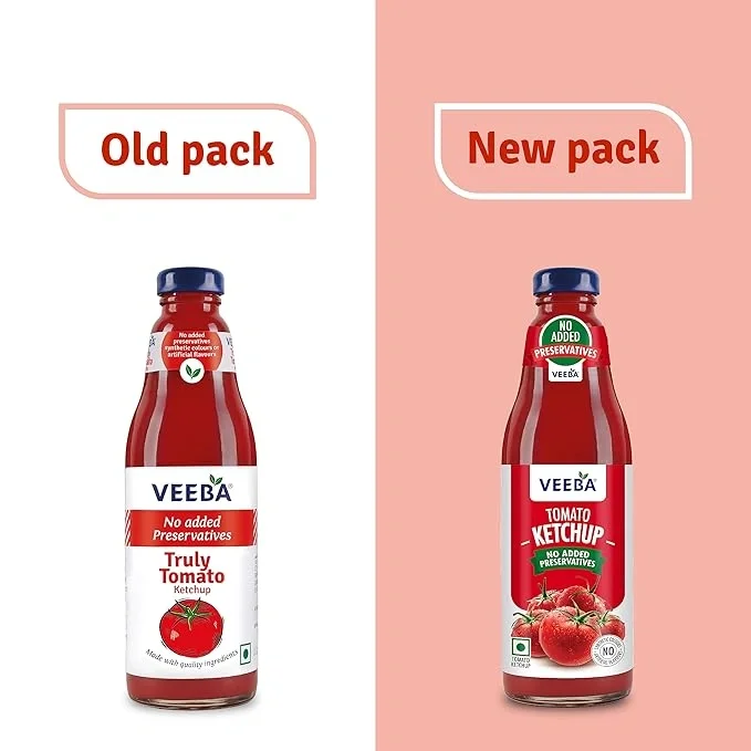 Veeba Tomato Ketchup 500g – No Preservatives, Rich Flavour image 6