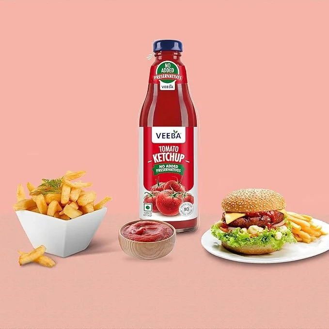 Veeba Tomato Ketchup 500g – No Preservatives, Rich Flavour image 8