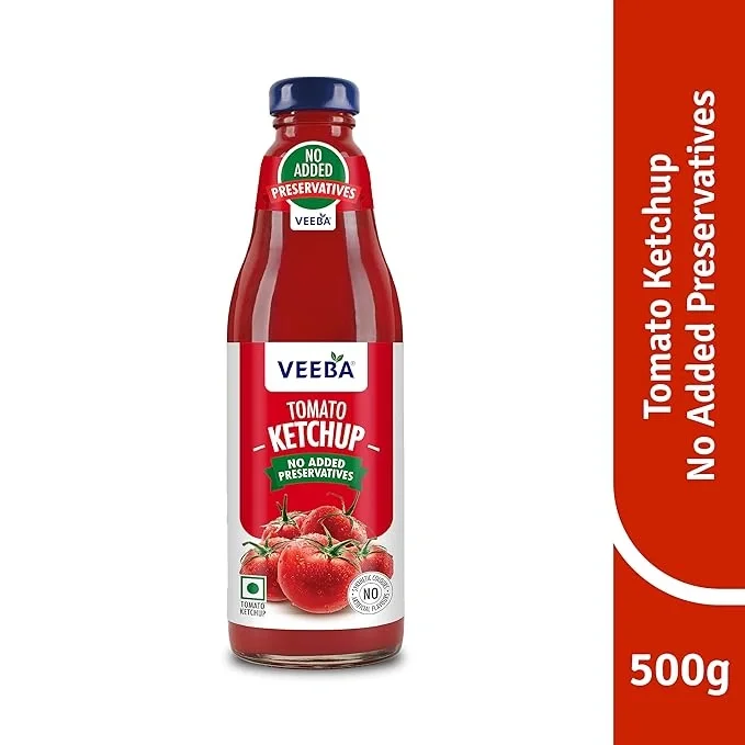 Veeba Tomato Ketchup 500g – No Preservatives, Rich Flavour image 9