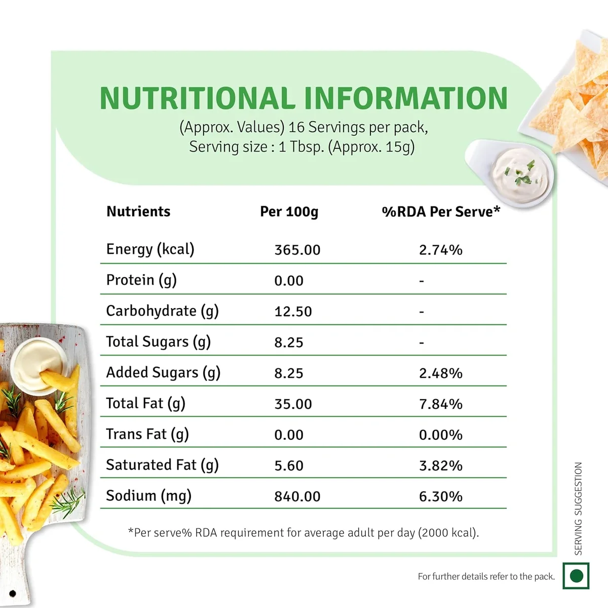 Veeba Veg Eggless Mayonnaise, 250gm image 3