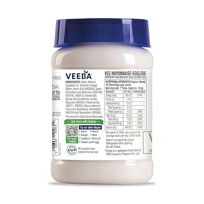 Veeba Veg Eggless Mayonnaise, 250gm image 7