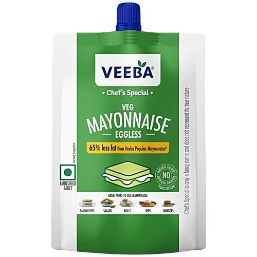 Veeba Veg Eggless Mayonnaise Pouch, 100g