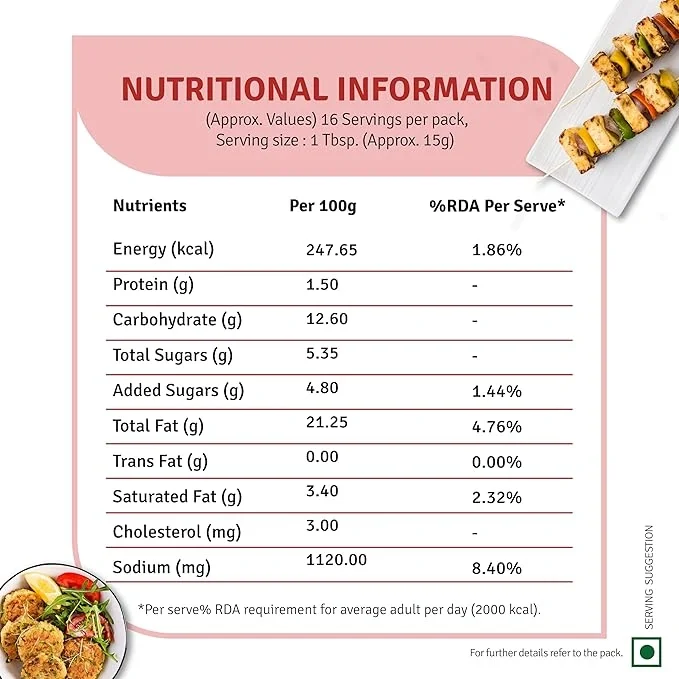 Veeba Veg Mayonnaise Tandoori, 250Gm image 4