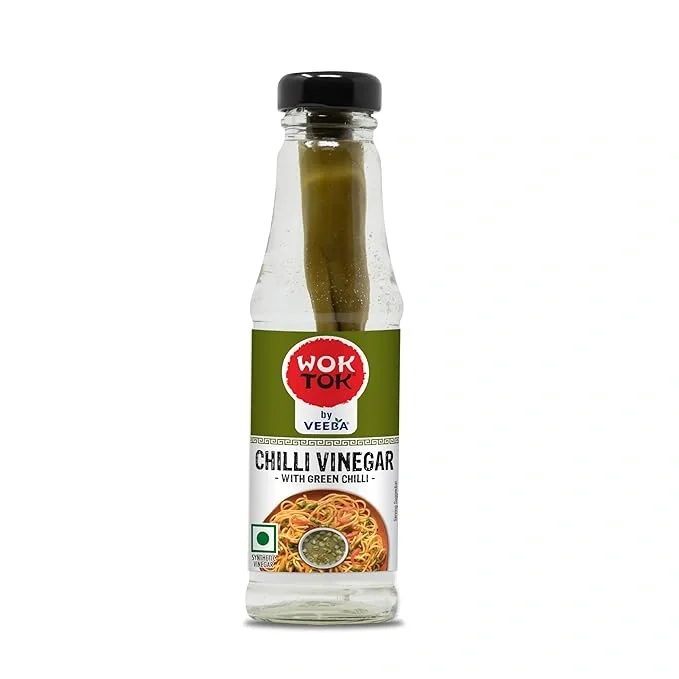 Wok Tok by Veeba Chilli Vinegar, With Green Chilli, 175 ml