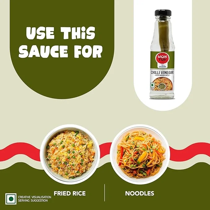 Wok Tok by Veeba Chilli Vinegar, With Green Chilli, 175 ml image 5