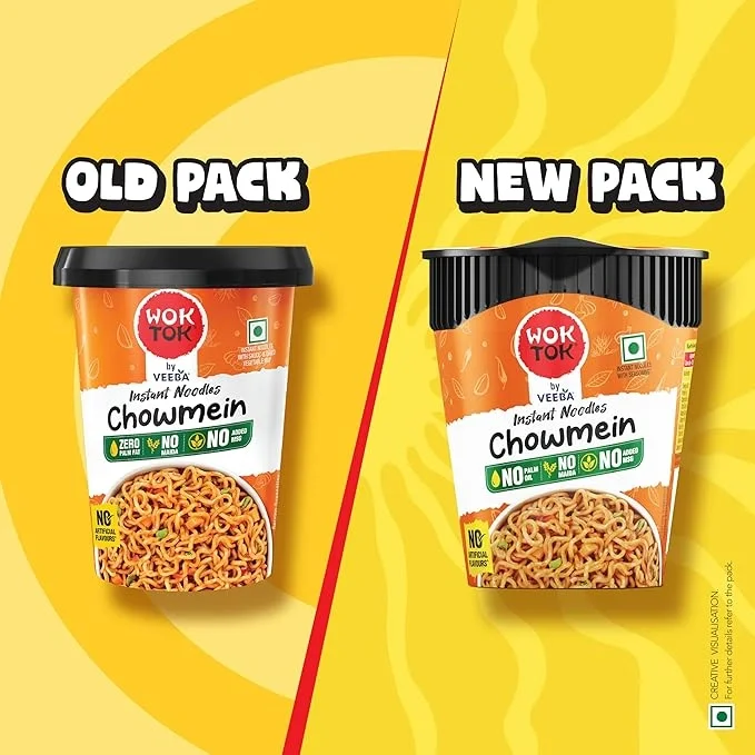 Wok Tok by Veeba Instant Cup Noodles Chowmein, 75.5g image 7