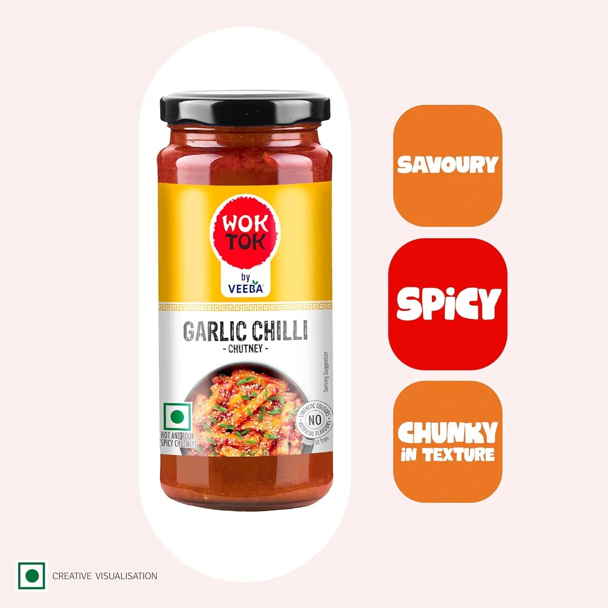 Veeba Wok Tok Garlic Chilli Chutney 250g | Hot & Tangy Sauce image 6