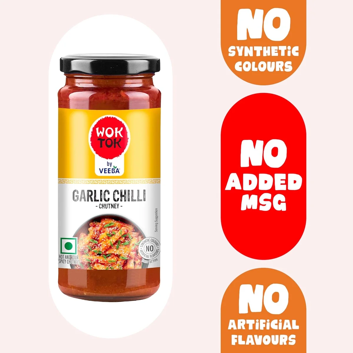 Veeba Wok Tok Garlic Chilli Chutney 250g | Hot & Tangy Sauce image 7
