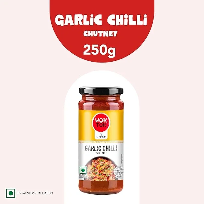Veeba Wok Tok Garlic Chilli Chutney 250g | Hot & Tangy Sauce image 10