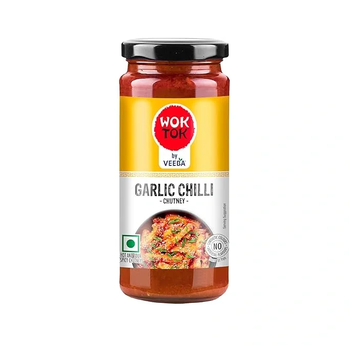 Veeba Wok Tok Garlic Chilli Chutney 250g | Hot & Tangy Sauce
