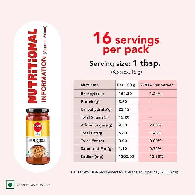 Veeba Wok Tok Garlic Chilli Chutney 250g | Hot & Tangy Sauce image 12