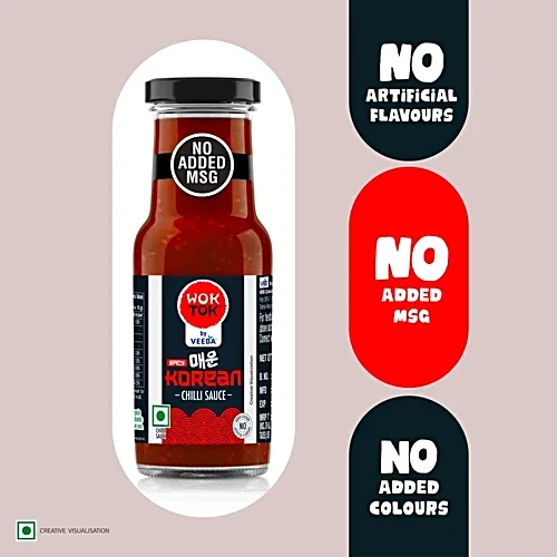 Veeba Wok Tok Korean Chilli Sauce 225g | Hot & Flavourful image 3