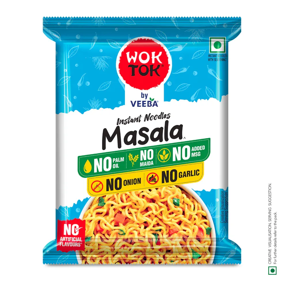 Wok Tok by Veeba Masala Instant Noodles No Onion No Garlic, 66gm image 2
