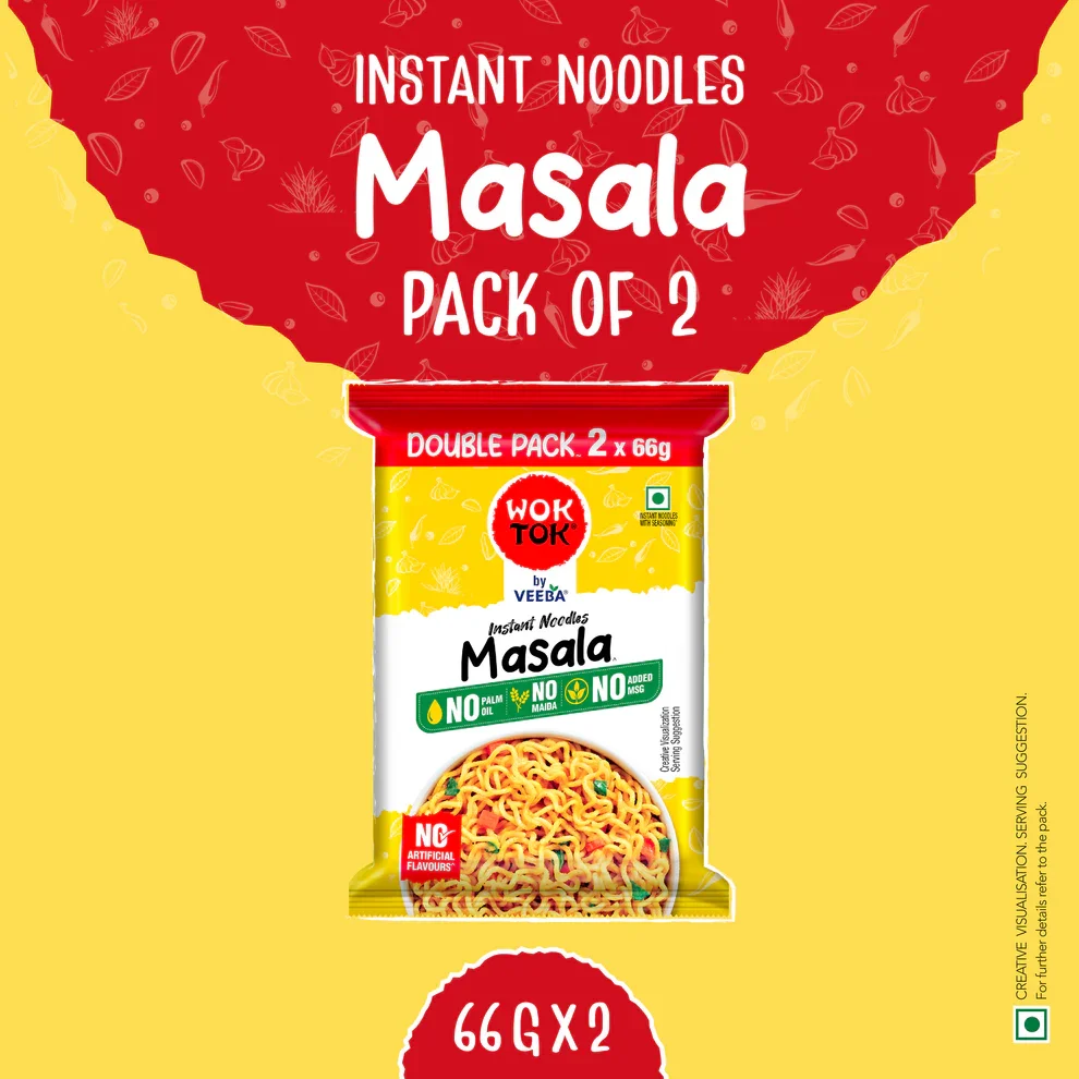 Wok Tok by Veeba Masala Instant Noodles, 132gm image 4
