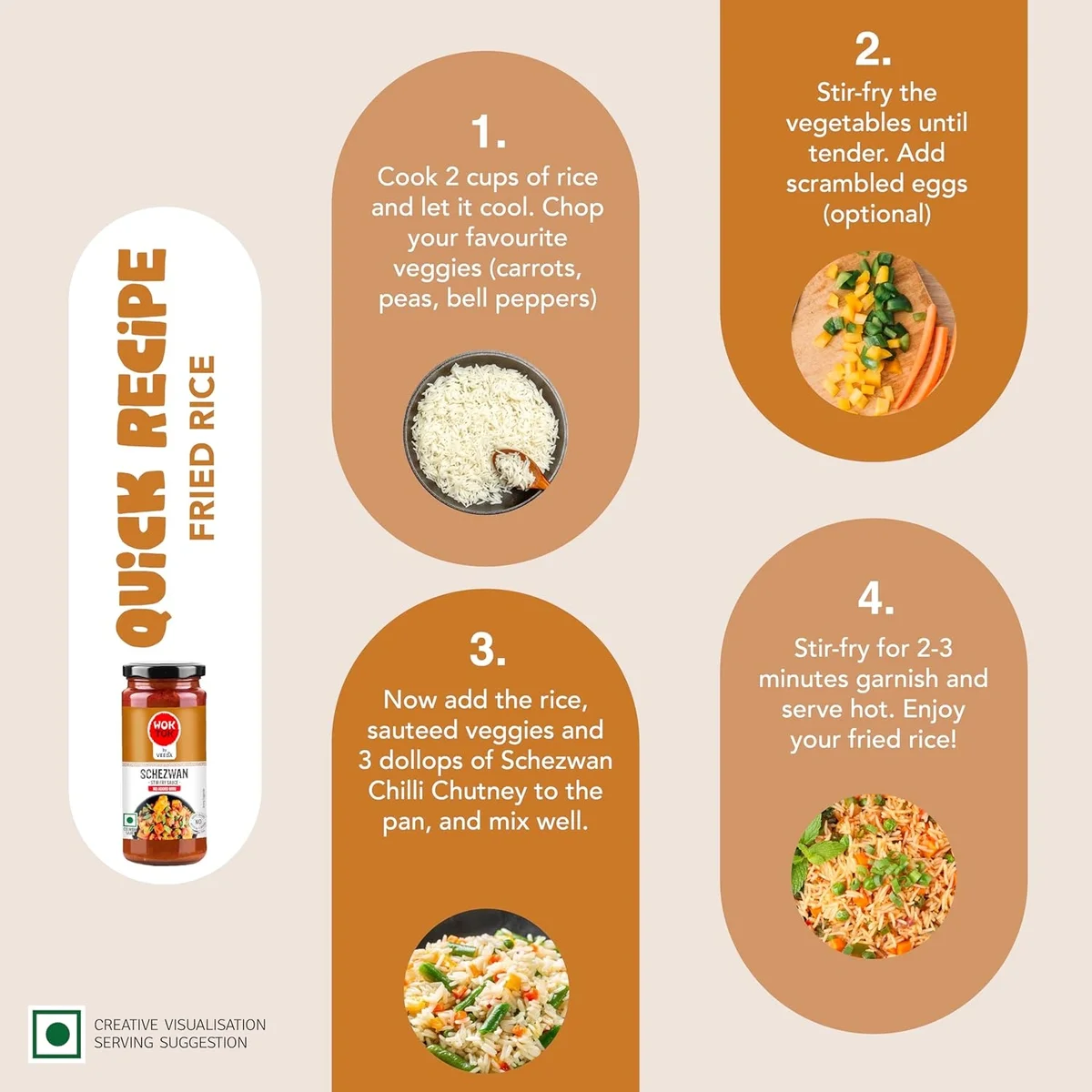 Wok Tok by Veeba Schezwan Stir-Fry Sauce, 250G image 2