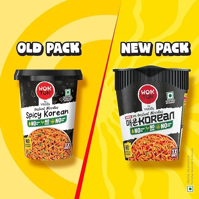 Wok Tok by Veeba Instant Cup Noodles Spicy Korean, 75.5 Gm image 6