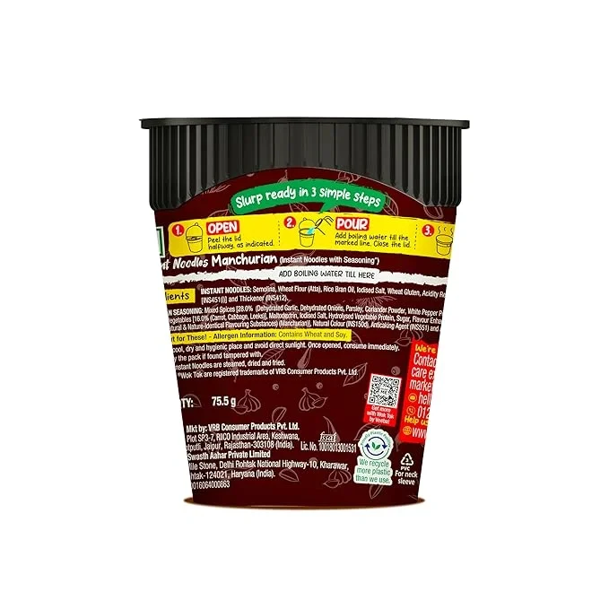 Wok Tok by Veeba Instant Cup Noodles Spicy Korean, 75.5 Gm image 8