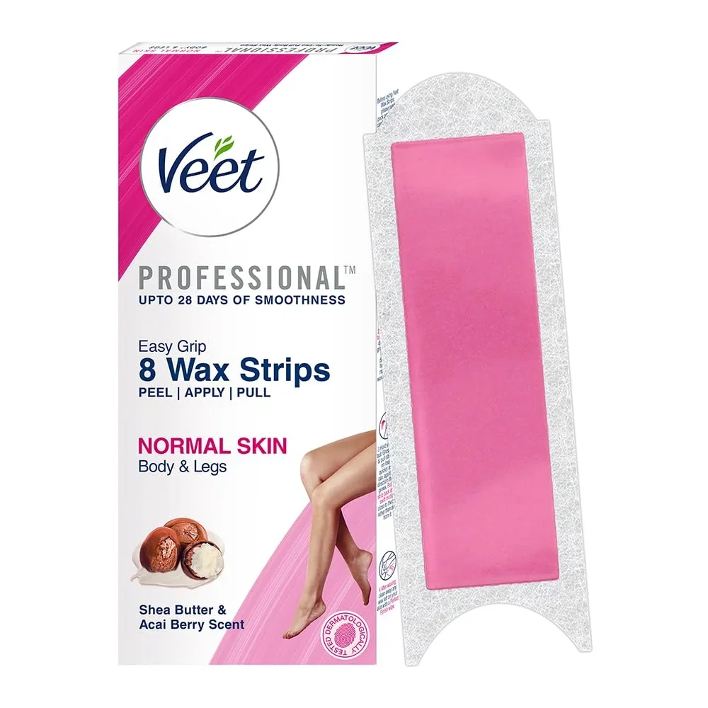 Veet Professional Waxing Strips Kit for Normal Skin, 8 Strip image 3