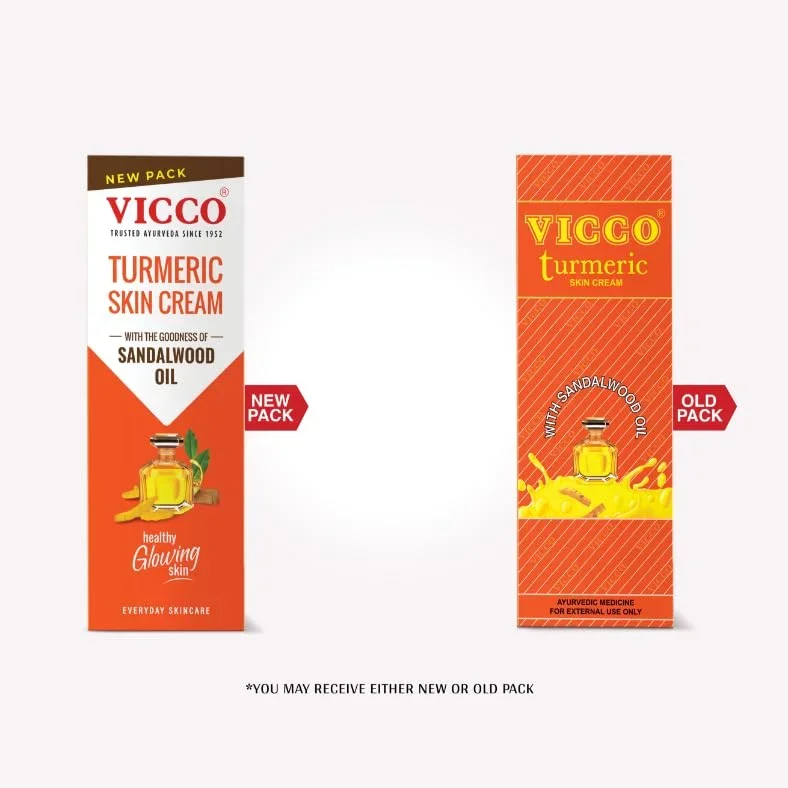 Vicco Turmeric Skin Cream with Goodness of Sandalwood Oil | For Healthy Glowing Skin | 100% Natural Skin Cream for all Skin Types, 30gm  image 9