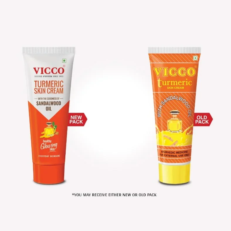 Vicco Turmeric Skin Cream with Goodness of Sandalwood Oil | For Healthy Glowing Skin | 100% Natural Skin Cream for all Skin Types, 30gm  image 10
