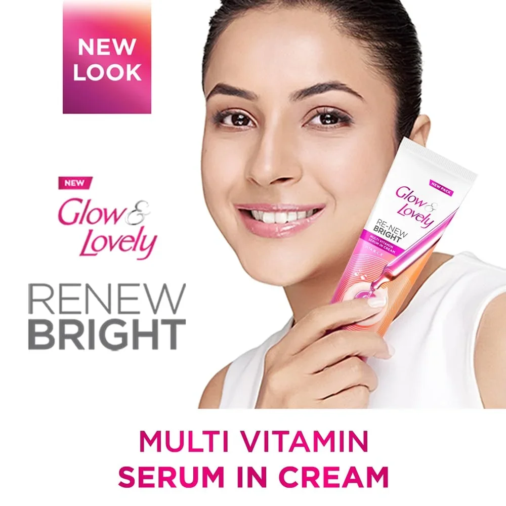 Glow & Lovely Renew Bright Multivitamin Serum In Cream | Vitamins B,C And E | Renews Skin Cells |Bright And Healthy Skin | Clinically Proven Formula Is Dermatologically Tested | 80G  image 7