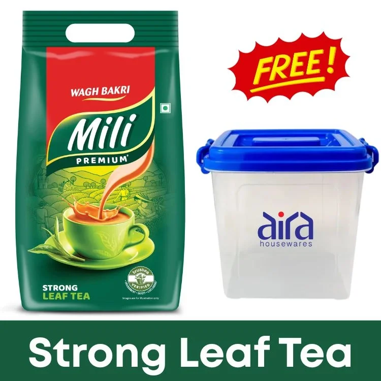 Wagh Bakri Mili Kadak Tea with Free 10 ltr Container - 1kg Pkt
