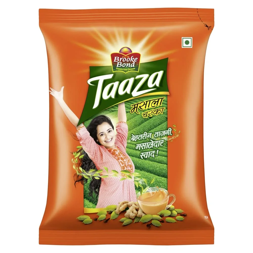 Wagh Bakri Brook Bond Taaza Leaf Cardamom Masala Chaska Tea Leaf, 250 Grams