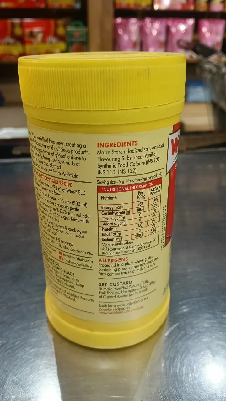  WEIKFIELD CUSTARD POWDER VANILLA 200Gm image 3