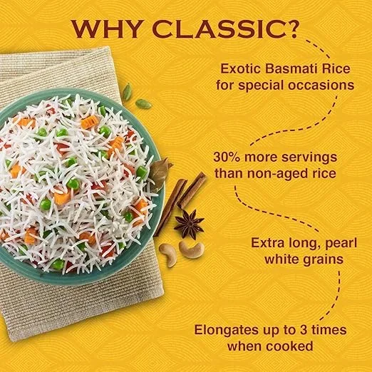 India Gate Classic Basmati Rice Tin, 2kg – Aromatic & Long Grain Rice image 3
