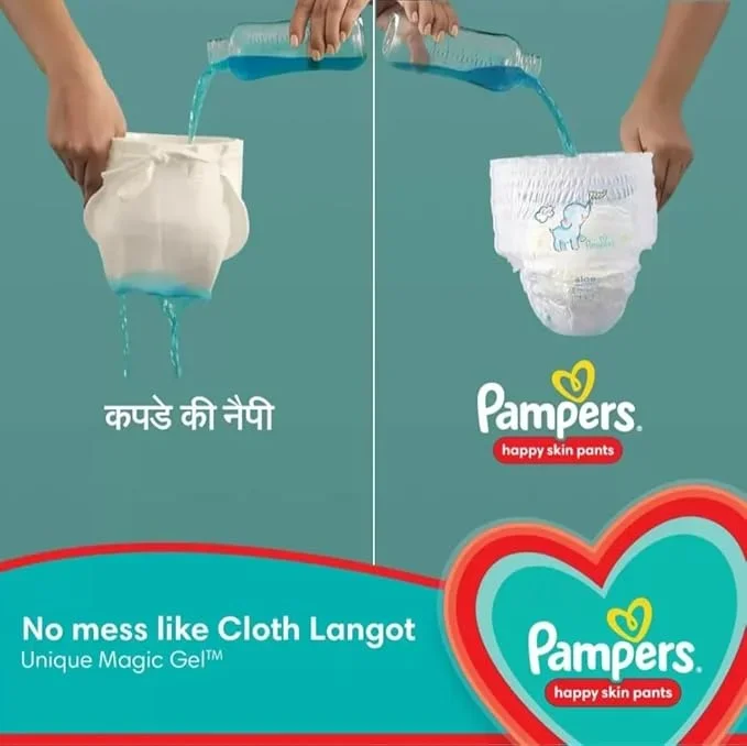 Pampers Happy Sleep Diaper| Pant Style Diaper Medium Size, 30 count image 2