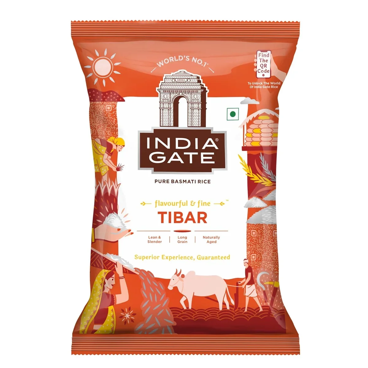 India Gate Tibar Basmati Rice 1kg – Soft, Aromatic & Perfect for Everyday Meals