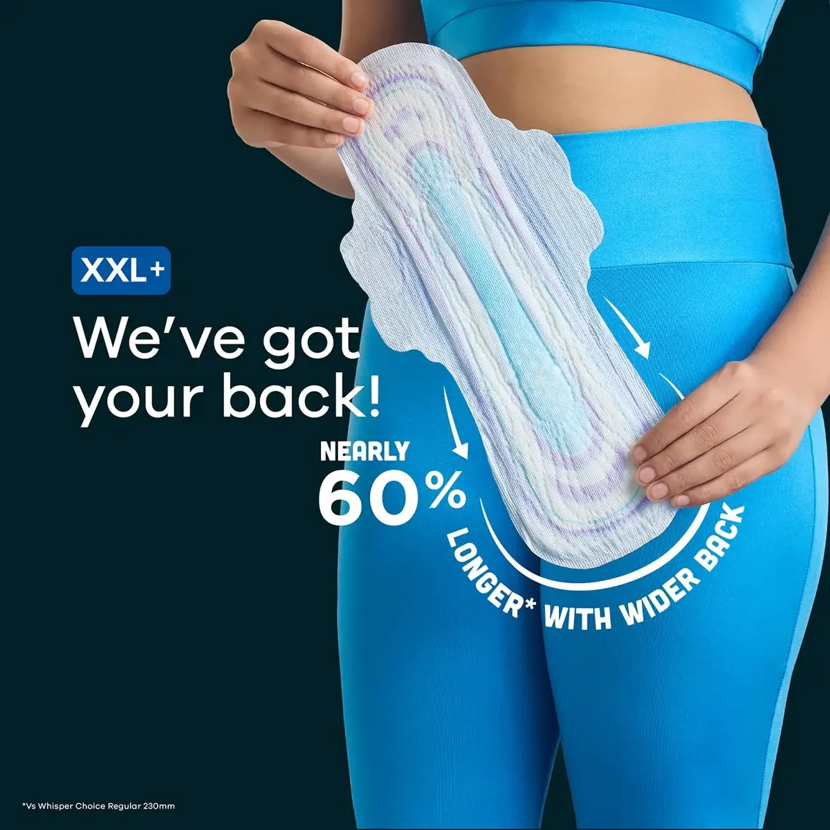 Whisper Bindazzz Nights XXL+ Sanitary Pads 16 Count – All-Night Leak Protection image 9