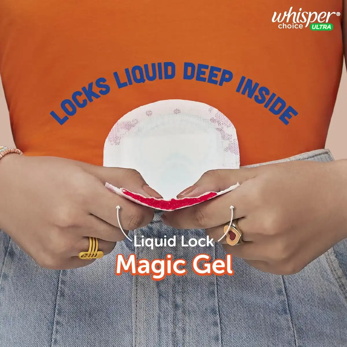 Whisper Choice Ultra Sanitary Pads for Women, XL 20 Napkins image 4