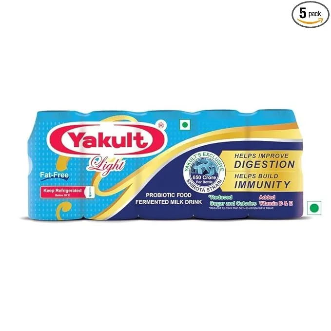 Yakult Light Probiotic Drink 65 ml – Pack of 5 Light Bottles