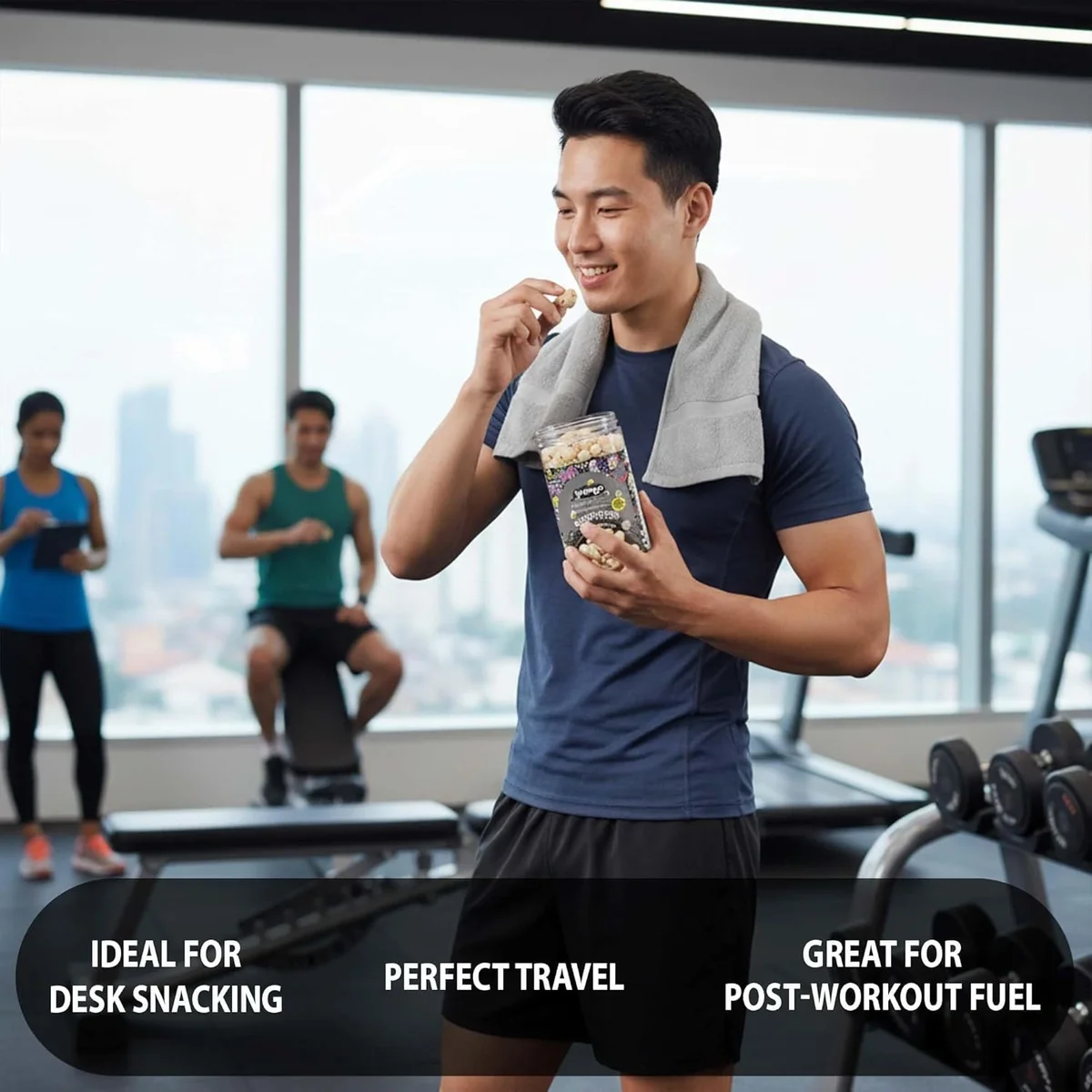 Yumgo Black Pepper Roasted Makhana, Crunchy Foxnuts, Lotus Seeds, 80gm image 3