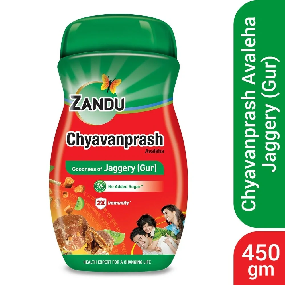  Zandu Chyavanprash Jaggery (Gur) 450 g | No Refined Sugar | Scientifically proven immunity booster | 15+ health benefits | Great Taste image 2