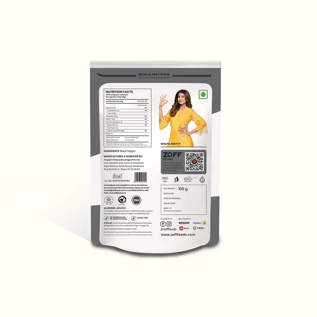  Zoff Foods Black pepper Powder - 100gm  image 5