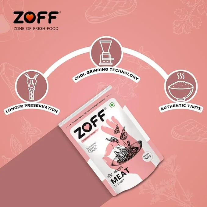  Zoff Meat Masala - Spice Blend for Rich & Flavorful Meat Dishes - Zip Lock Pouch – 100g image 5