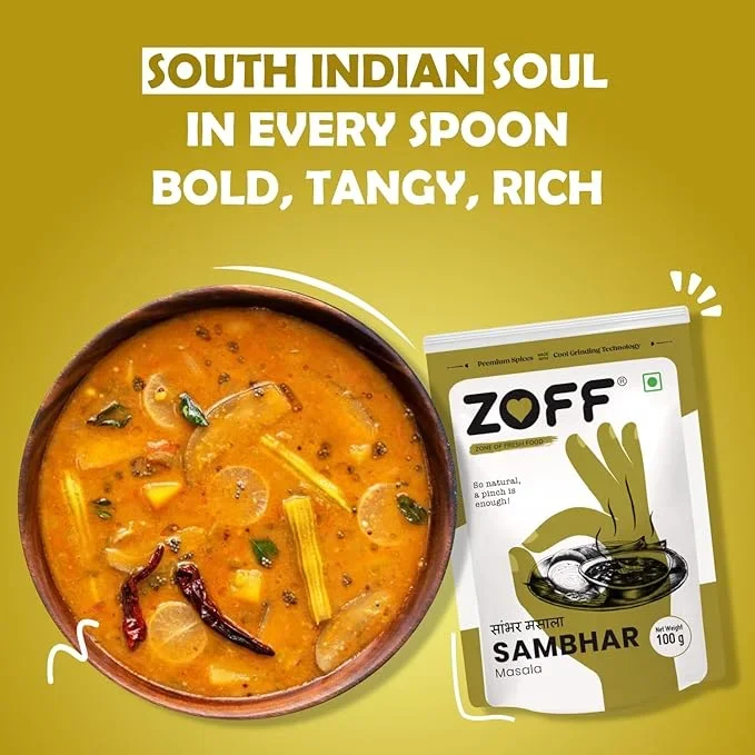 Zoff Sambhar Masala Powder 100g – Authentic Indian Spice Mix image 4