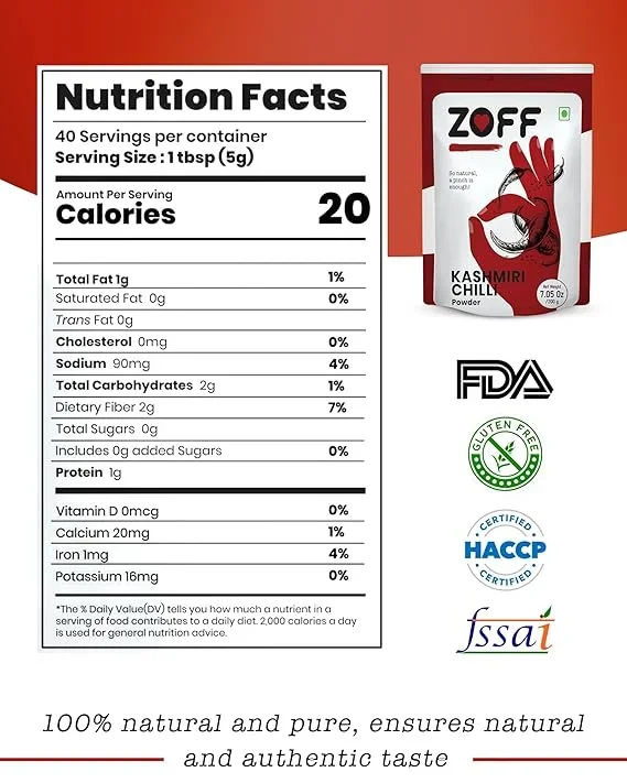 Zoff Kashmiri lal mirch powder 100g Flavorful Experience in Every Dish    image 4