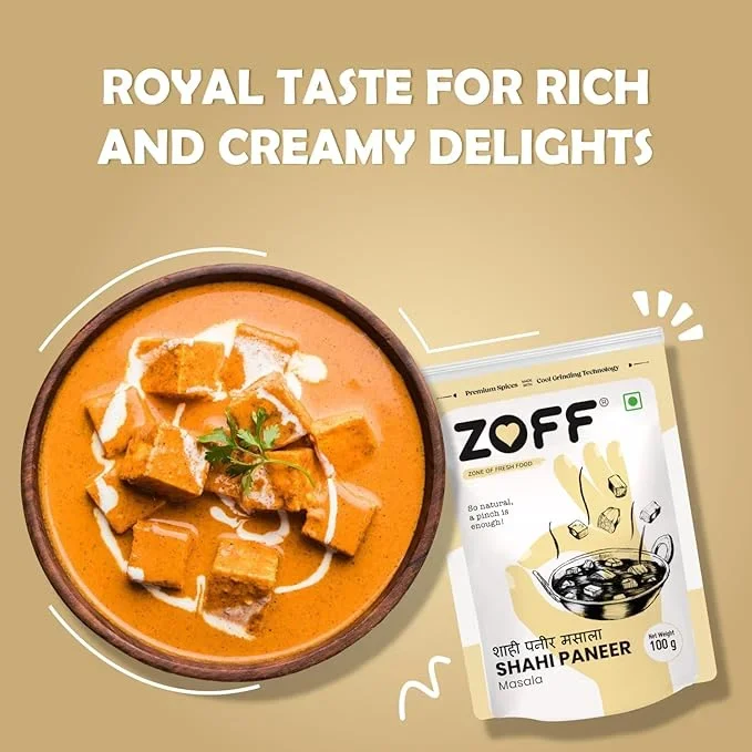 Zoff Premium Shahi Paneer Masala 100 g Pouch image 3