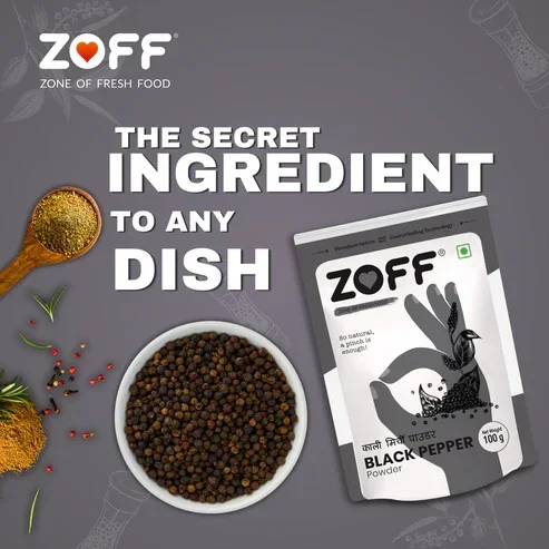  Zoff Foods Black pepper Powder - 100gm  image 3