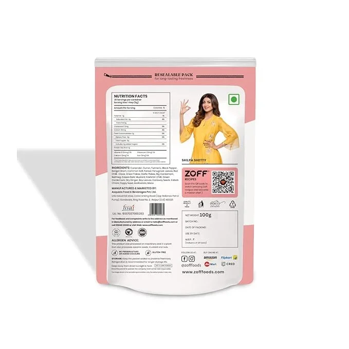  Zoff Meat Masala - Spice Blend for Rich & Flavorful Meat Dishes - Zip Lock Pouch – 100g image 2