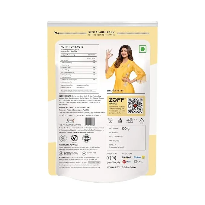 Zoff Premium Shahi Paneer Masala 100 g Pouch image 4